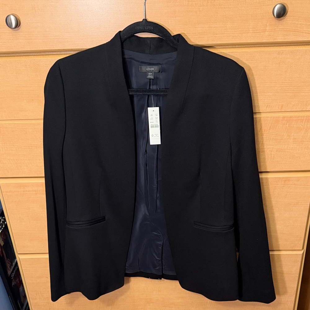 J. Crew Black Women's Blazer - Tailored Single-Breasted Jacket